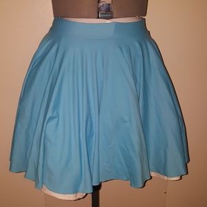Black Milk Matte Light Blue Cheerleader Skirt L